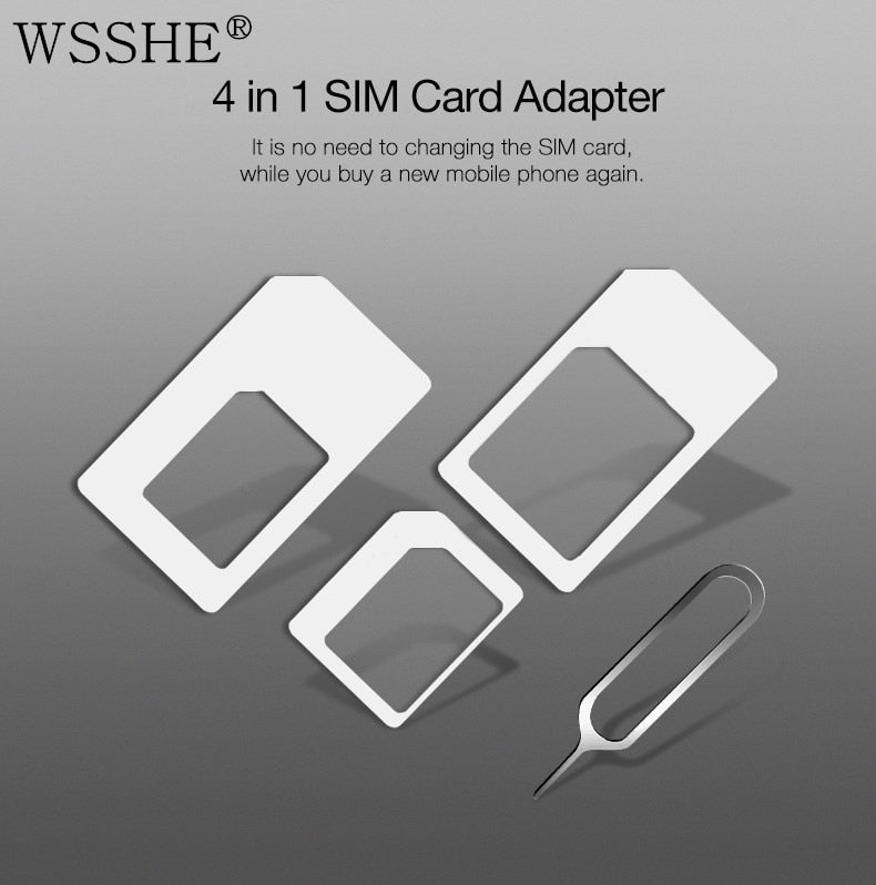 Smart Phone SIM Card With Pin Nano Micro Adapter Kit