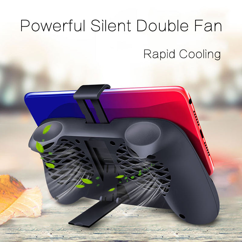 Mobile Phone Cooler Cooling Fan Gamepad Holder Stand 1800 mAh Power Bank Radiator Mute