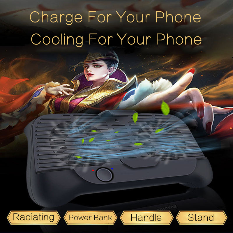 Mobile Phone Cooling Pad Gaming Cooler Radiator Mute Fan Heatsink With Phone Stand Holder