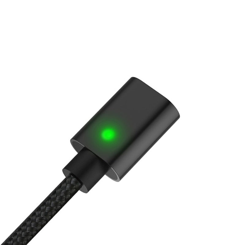 Magnetic Cable USB Type-C Cable & Micro USB Cable Nylon Braided LED Indicator Data Sync