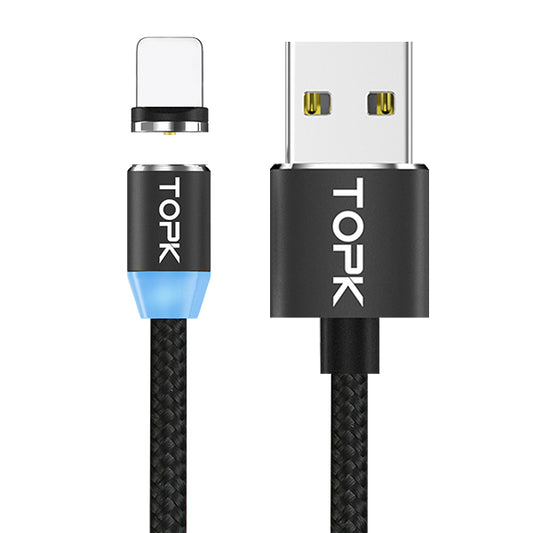 Nylon Braided LED USB Magnetic Cable Micro Type-C