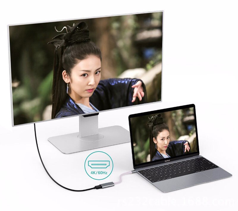 Type-C Adapter Phone to HDTV Cable Video Converter
