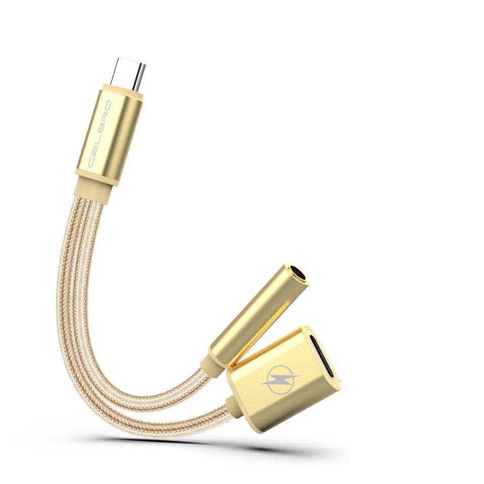 Type-C to 3.5mm AUX Audio Splitter Earphone Jack Adapter