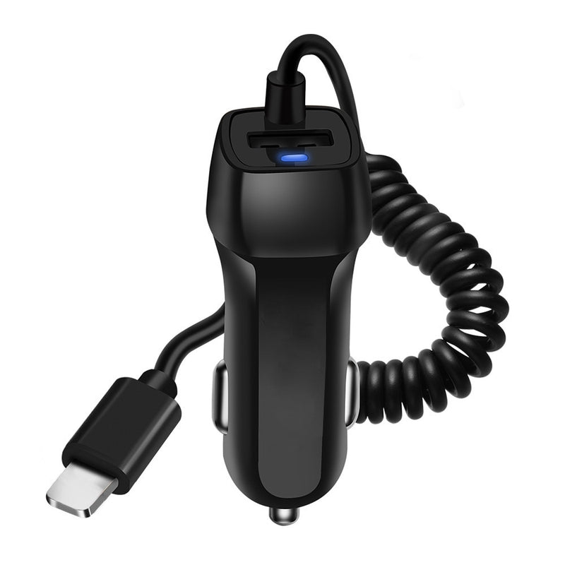 USB Car Charger for iPhone X 8 7 6s 6 plus 10 Phone Car Charger With Micro USB Type-C IOS Cable