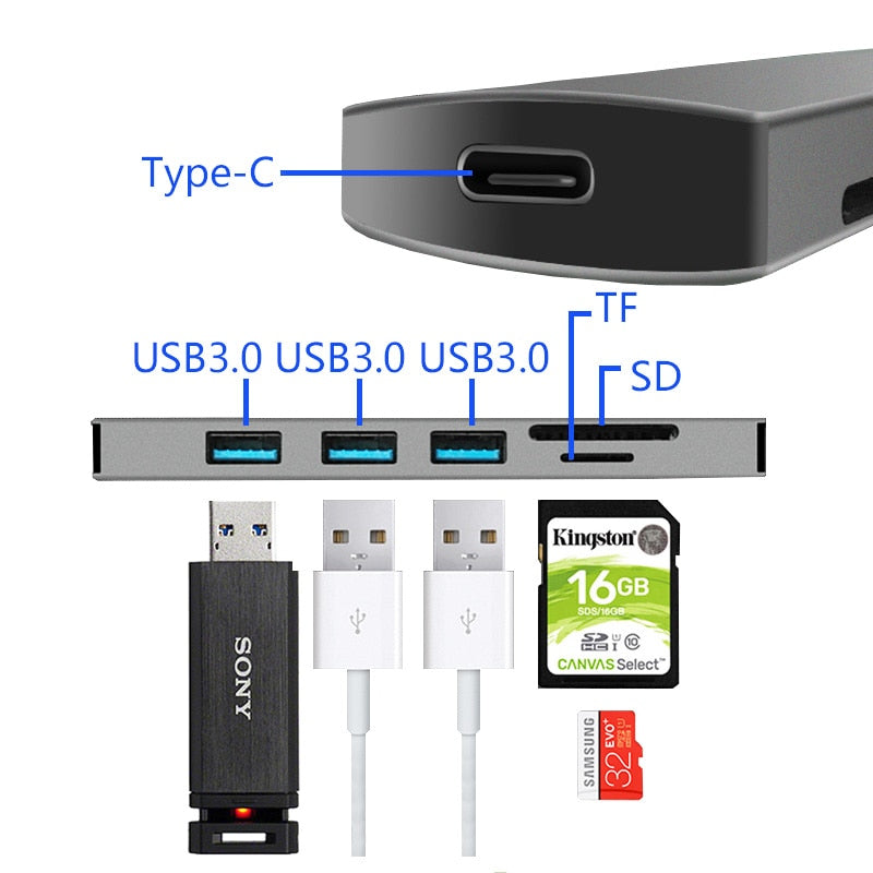USB Type-C Docking Station 3.0 Port HDMI OTG Cable