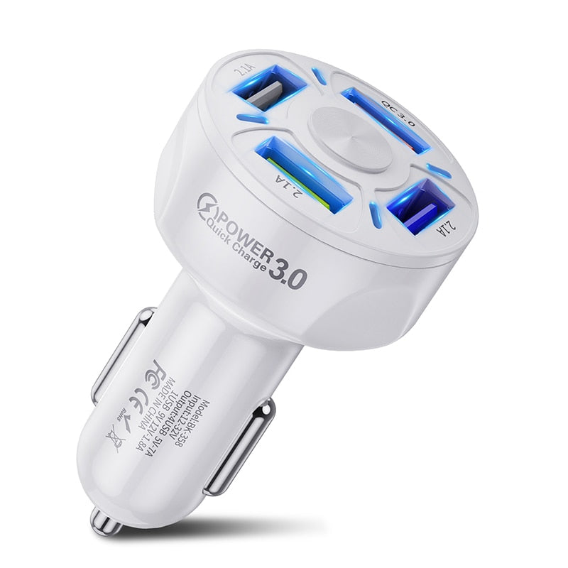 4-Port USB Car Charger