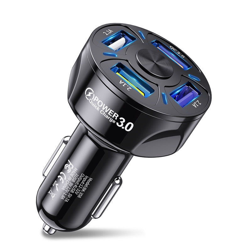 4-Port USB Car Charger