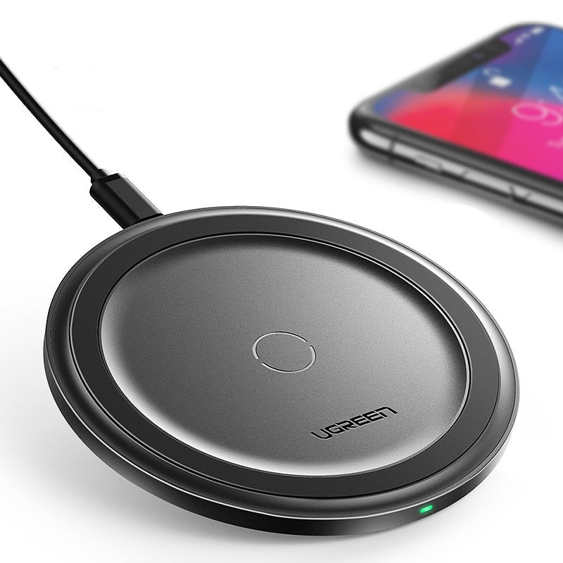 Ugreen 10W Qi Wireless Charger for iPhone X XS XR 8 Plus Fast Wireless Charging Pad for Samsung S8