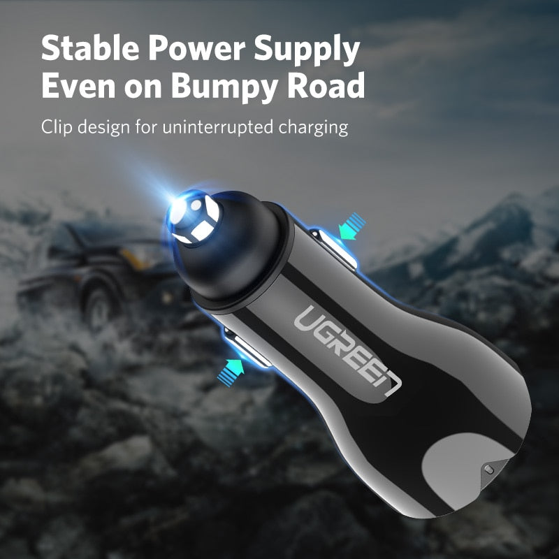 Quick Charge 3.0 36W QC Car Charger for Samsung Fast Car Charging