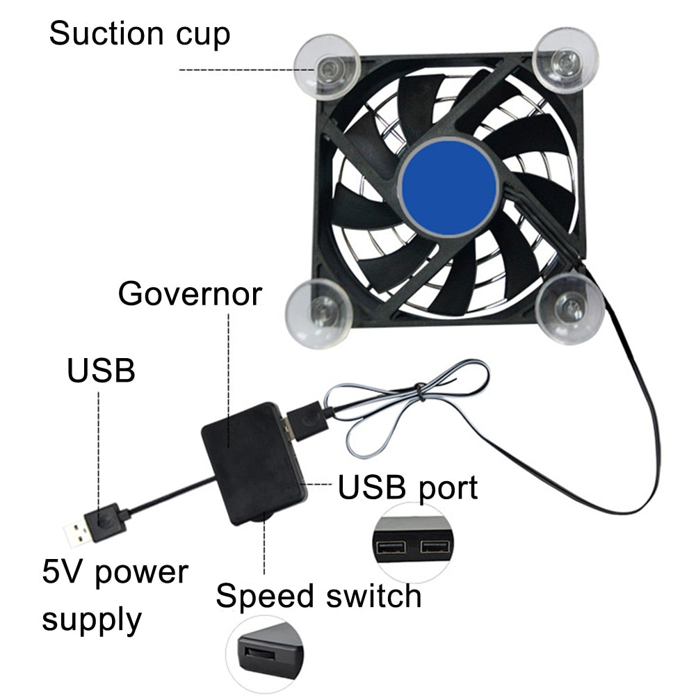 Universal Controller Cooling Pad USB Black Adjustable Rapid Tablet Phone Cooler Portable Fan
