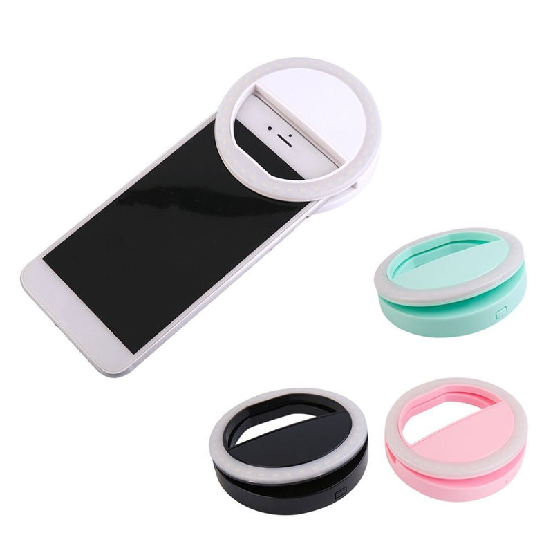 Universal Portable LED Flash Fill Light Up Selfie Luminous Lamp Phone Ring