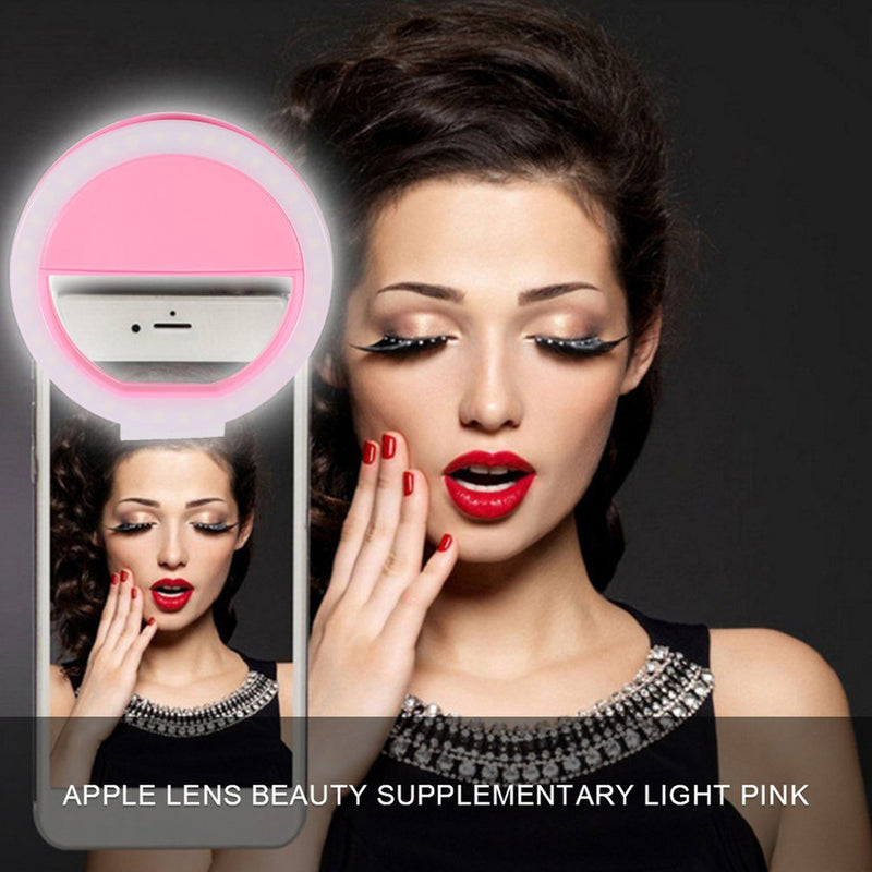 Universal Selfie LED Flash Ring Light Portable Selfie Lamp Mobile Phone Lens