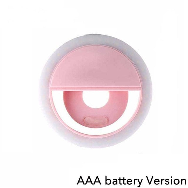 Selfie Lamp Mobile Phone Lens Portable Flash Ring 36 LEDS Luminous Ring Clip Light
