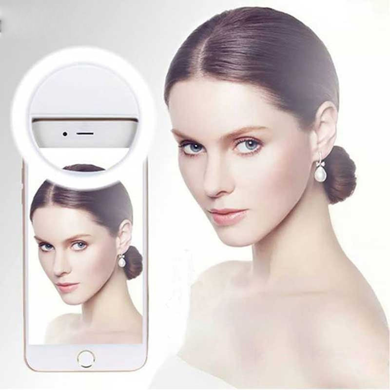 Selfie Lamp Mobile Phone Lens Portable Flash Ring 36 LEDS Luminous Ring Clip Light