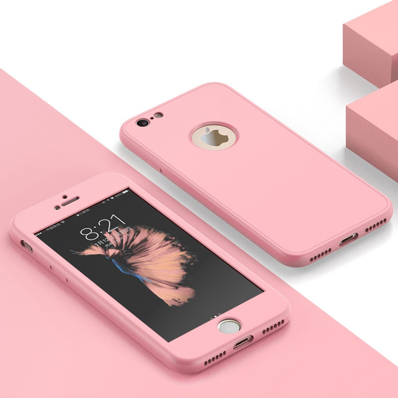 Luxury Soft TPU 360 Full Cover Case for iPhone