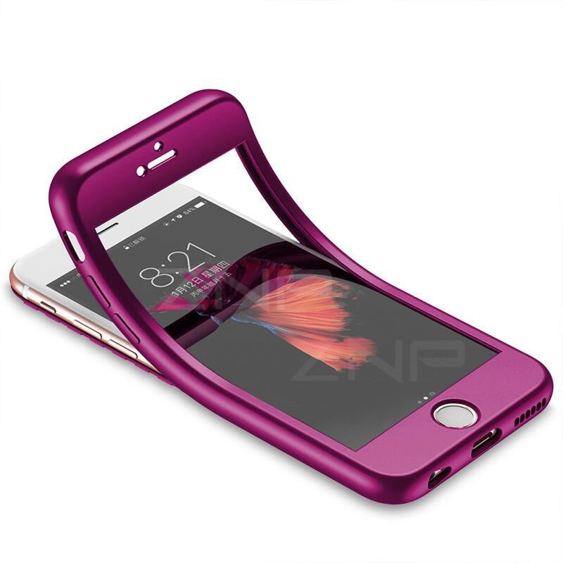 Luxury Soft TPU 360 Full Cover Case for iPhone